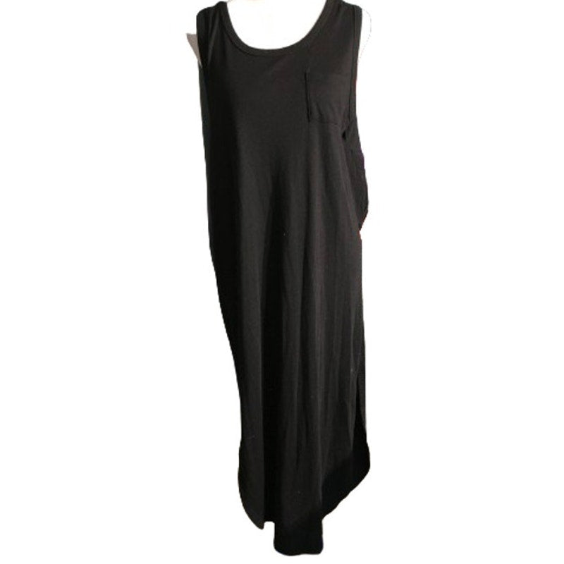 Double Zero Black Maxi Tank Dress Size L - Minimalist, Casual, Athleisure