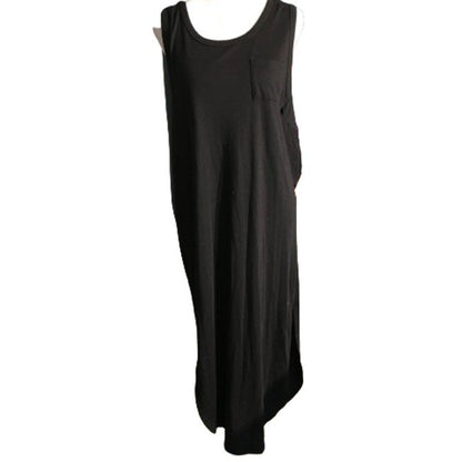 Double Zero Black Maxi Tank Dress Size L - Minimalist, Casual, Athleisure