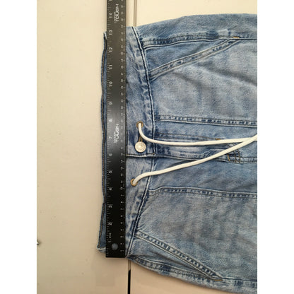 American Eagle Light Wash Cargo Jogger Jeans Size 2R - Streetwear, Casual, Y2K