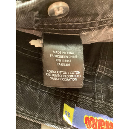 Empyre Black Straight Leg Jeans Youth Size 25 — Skate, Y2K, Grunge