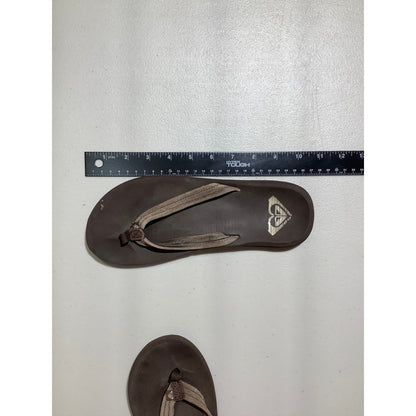 Roxy Flip Flops Women Size 10 Brown Tan — Beach, Surf, Casual