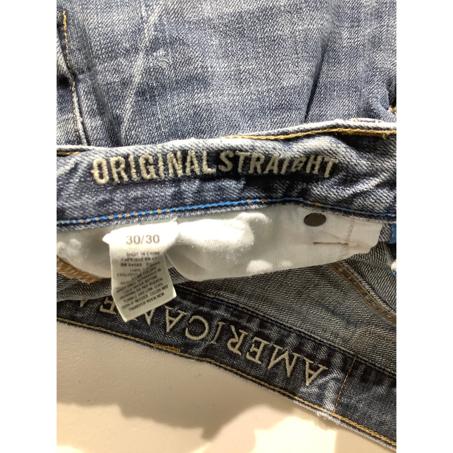 American Eagle Original Straight Jeans Men’s 30x30 – Classic, Light Wash, Cotton