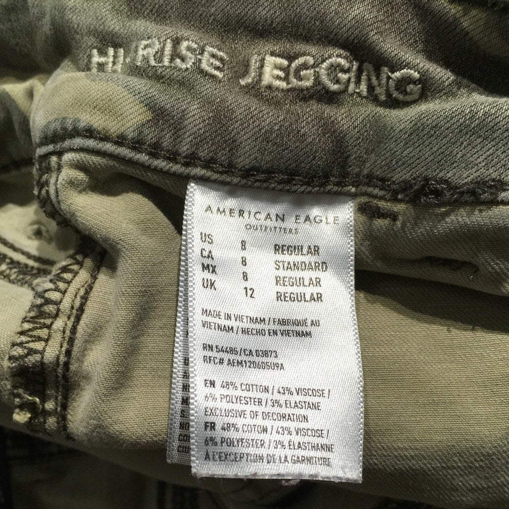 American Eagle Camo Jegging Women’s Size 8R – Streetwear, Utility, Y2K