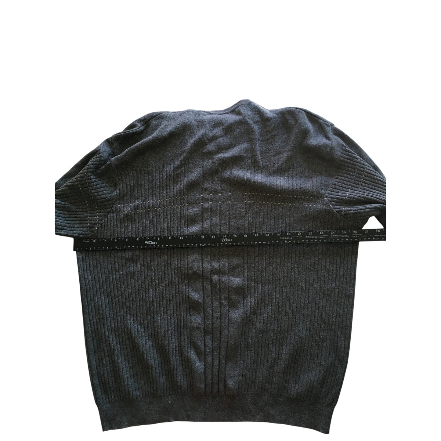 Cotton Traders Dark Gray Knit Sweater Size XL Vintage 90s Classic Grandpa Core