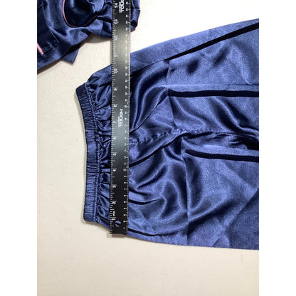 Topgal Satin Pajama Set Girls Size 10 Navy Blue Pink— Sleepwear, Cat Print, Cozy