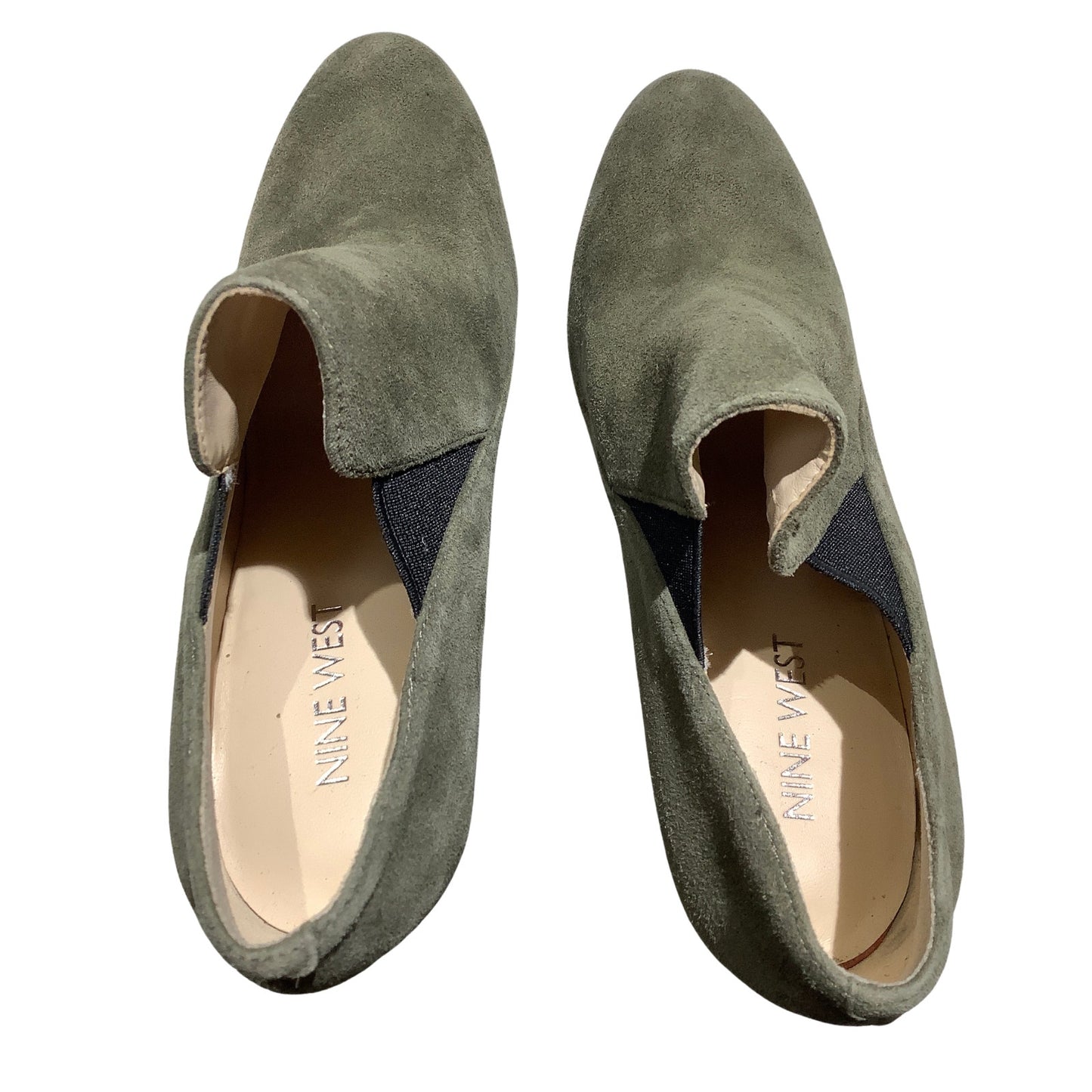 Nine West Nutcracker Suede Booties Women Size 6.5M — Office Siren, Fall, Chic