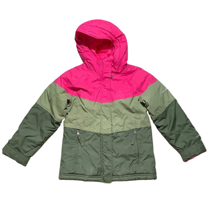 Columbia Colorblock Winter Jacket Kids 6/6X — Hooded, Insulated, Ski Coat