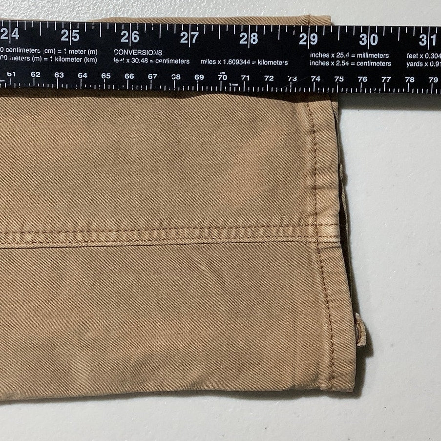 White House Brown Straight Crop Pants Women 4 Long — Mid-Rise, Stretch, Casual