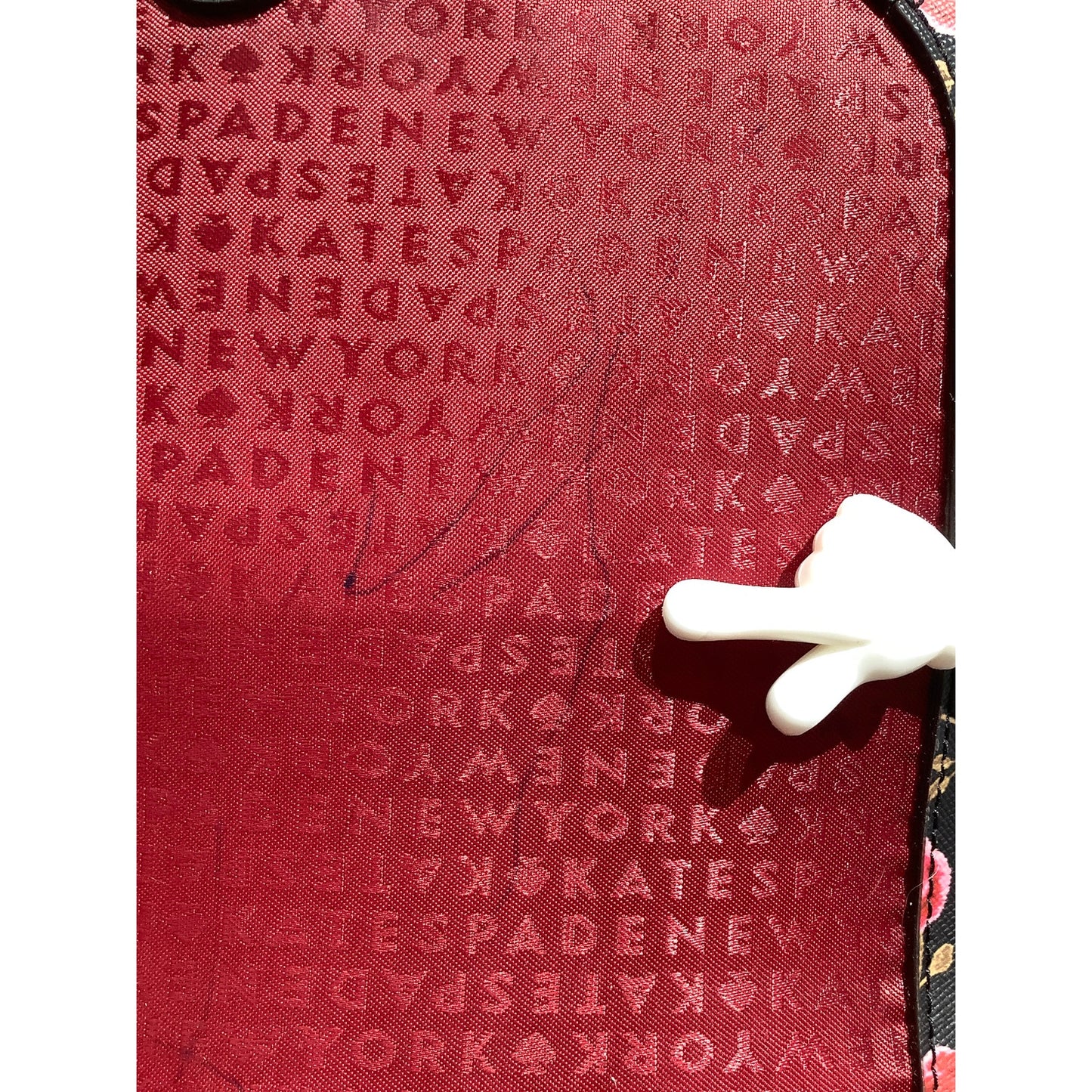 Kate Spade Crossbody Purse – Red, Floral Strap, Leather, Compact
