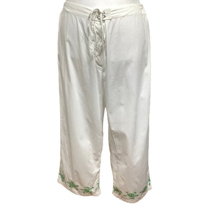 Tommy Hilfiger White Drawstring Pants Sz L - Coastal, Relaxed, Casual