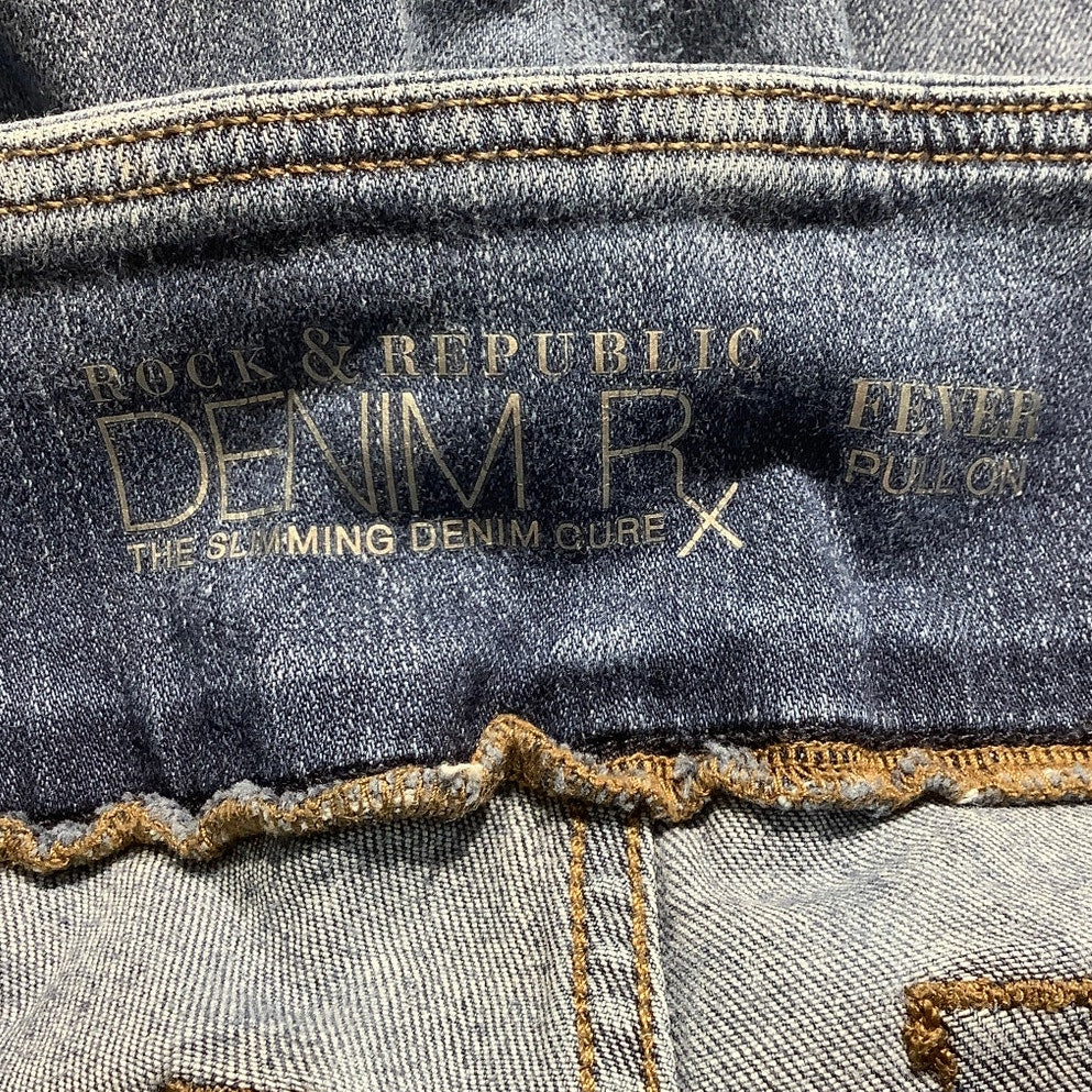 Rock & Republic Slimming Fever Jeggings – Denim Blue, Pull-On, Stretch