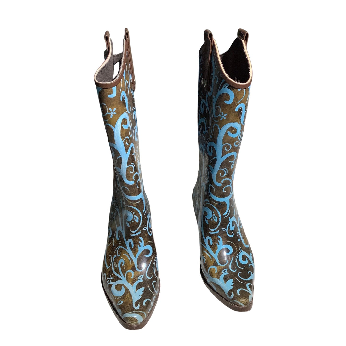 Rain Bops by Beehive Cowboy Rain Boots Women Size 6  — Western, Festival, Boho