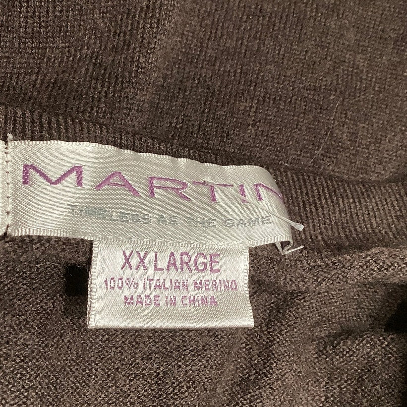 Martin Men's Brown Merino Wool Sweater 2XL  Grandpa Core Office Preppy