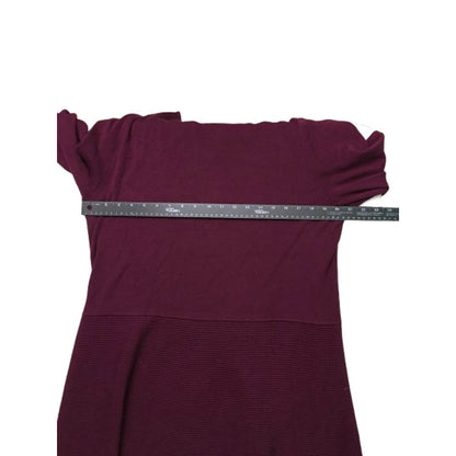 Talbots Burgundy Knit Midi Dress Size 1X- Classic, Cozy, Minimalist