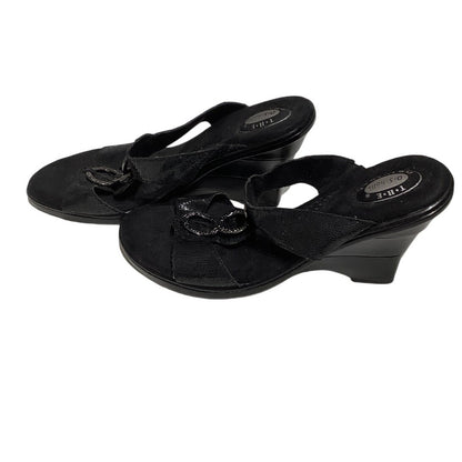 Dr. Scholl's Original Black Platform Sandal Heels 7 - Elegant, Comfortable, Chic