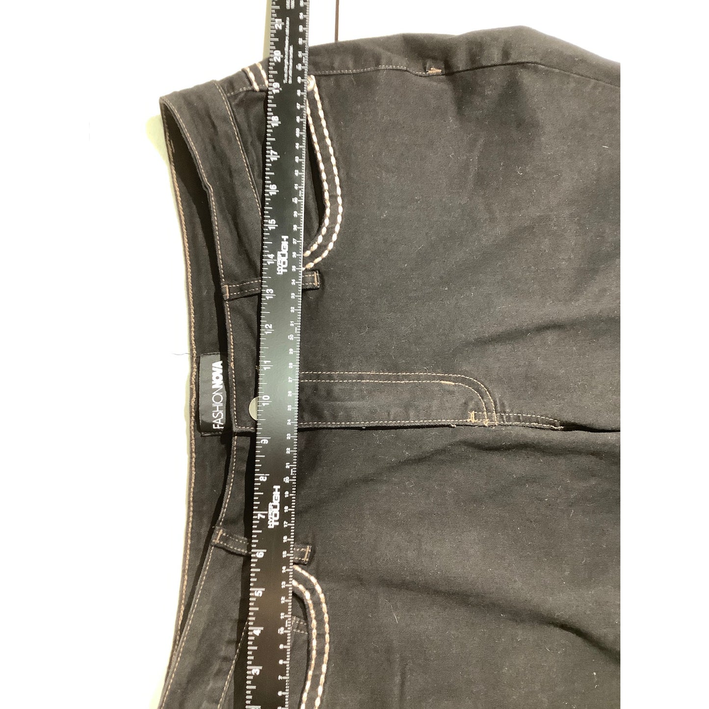 Fashion Nova Super Flare Jeans Women’s 16 — High Rise, Raw Hem, Statement Style