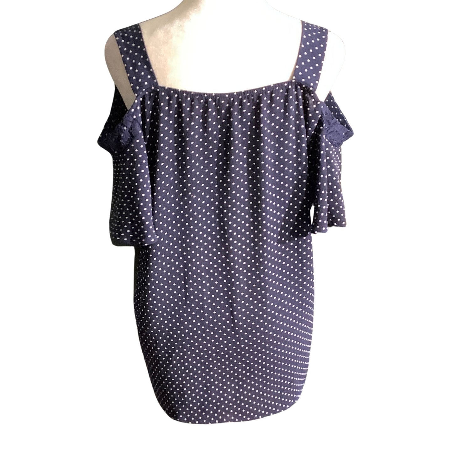 PerSeption Concept  Blouse Women’s Size Med — Crochet Trim, Off Shoulder, Flowy