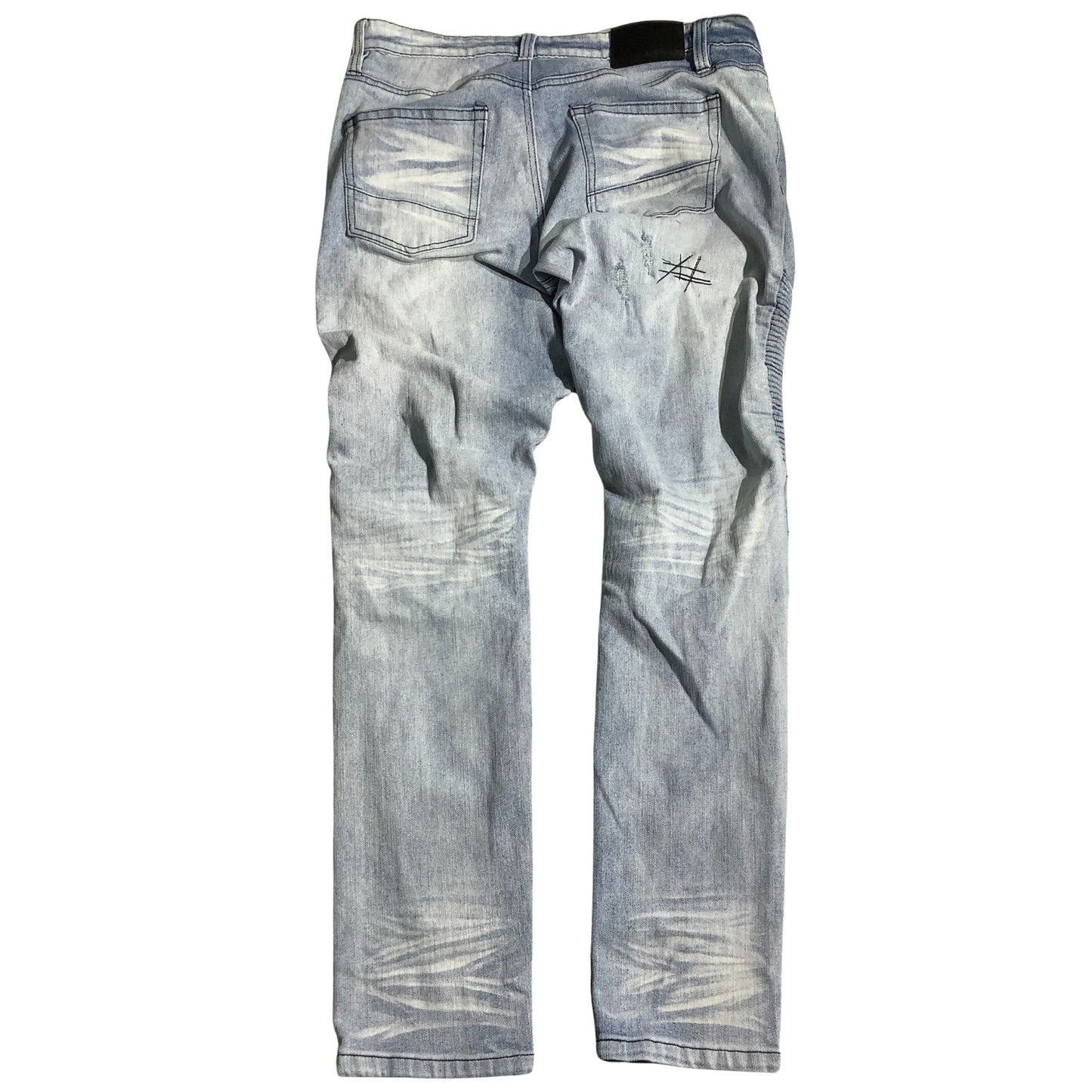 Rue 21 Acid Wash Jeans Men’s Size 34W x 34L – Distressed, Moto, Slim Taper