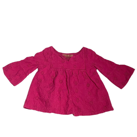 Genuine Kids by OshKosh Pink Eyelet Bell Sleeve Top 5T Boho, Cottagecore, Girly