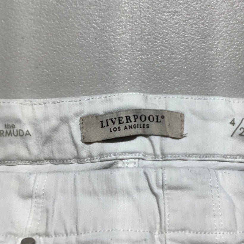 Liverpool White Bermuda Denim Shorts Women’s Size 4/27 — Casual, Summer, Stretch