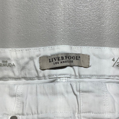Liverpool White Bermuda Denim Shorts Women’s Size 4/27 — Casual, Summer, Stretch