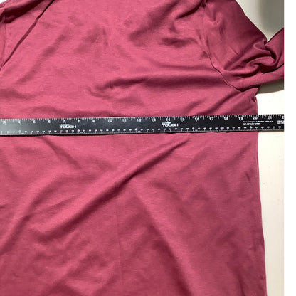 Lands’ End Burgundy Long Sleeve Polo Women’s XL— Casual, Classic, Button Placket