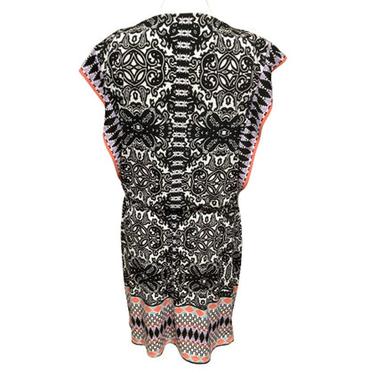 London Style Collection Black White Multicolor Dress, Size 6, Bohemian, Ethnic, Geometric