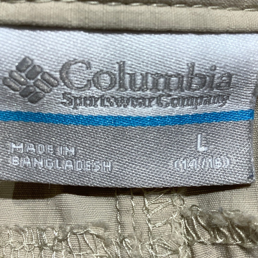 Columbia Beige Convertible Cargo Pants Kids’ L 14-16 — Hiking, Fishing, Outdoor