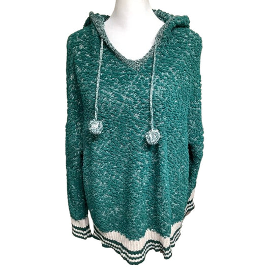 ODDY Green and White Oversized Hoodie, Size S/M - Cozy, Casual, Streetwear