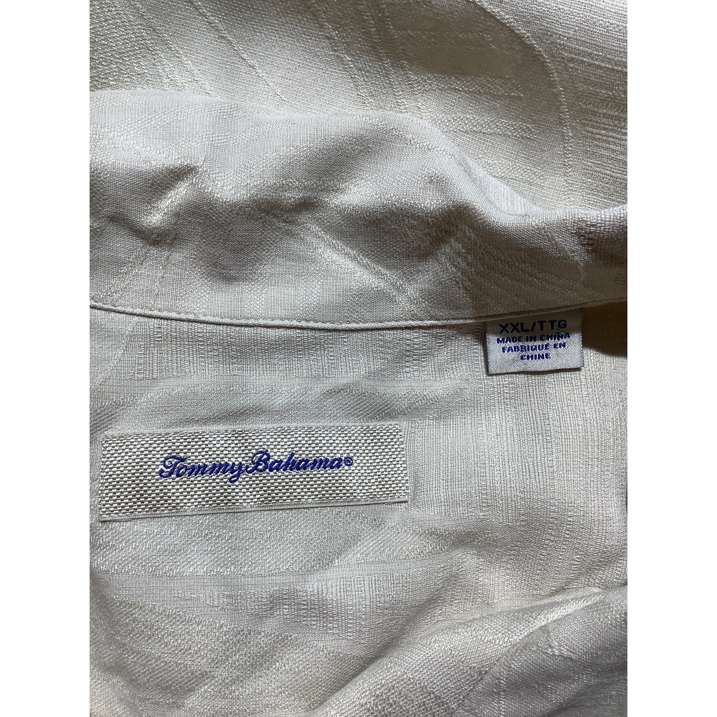 Tommy Bahama Cream 70% Silk Camp Shirt Men’s XXL — Resort, Coastal, Tropical