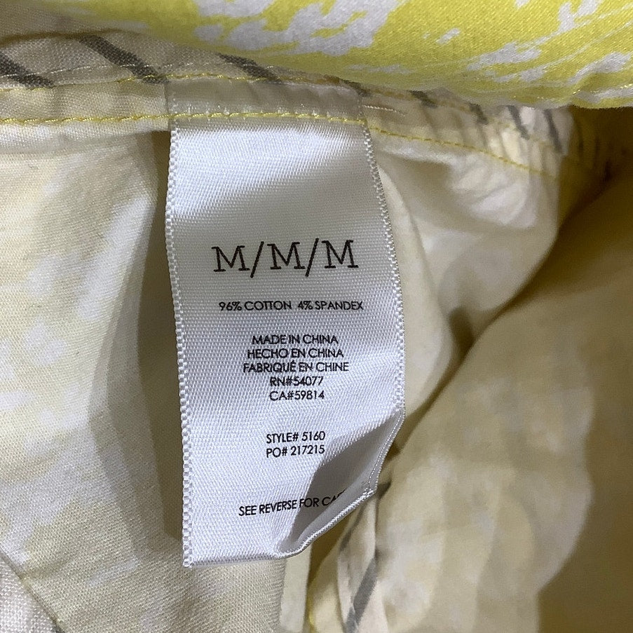 Cabi Yellow and White Button-Up Jacket Medium - Preppy, Spring, Streetwear