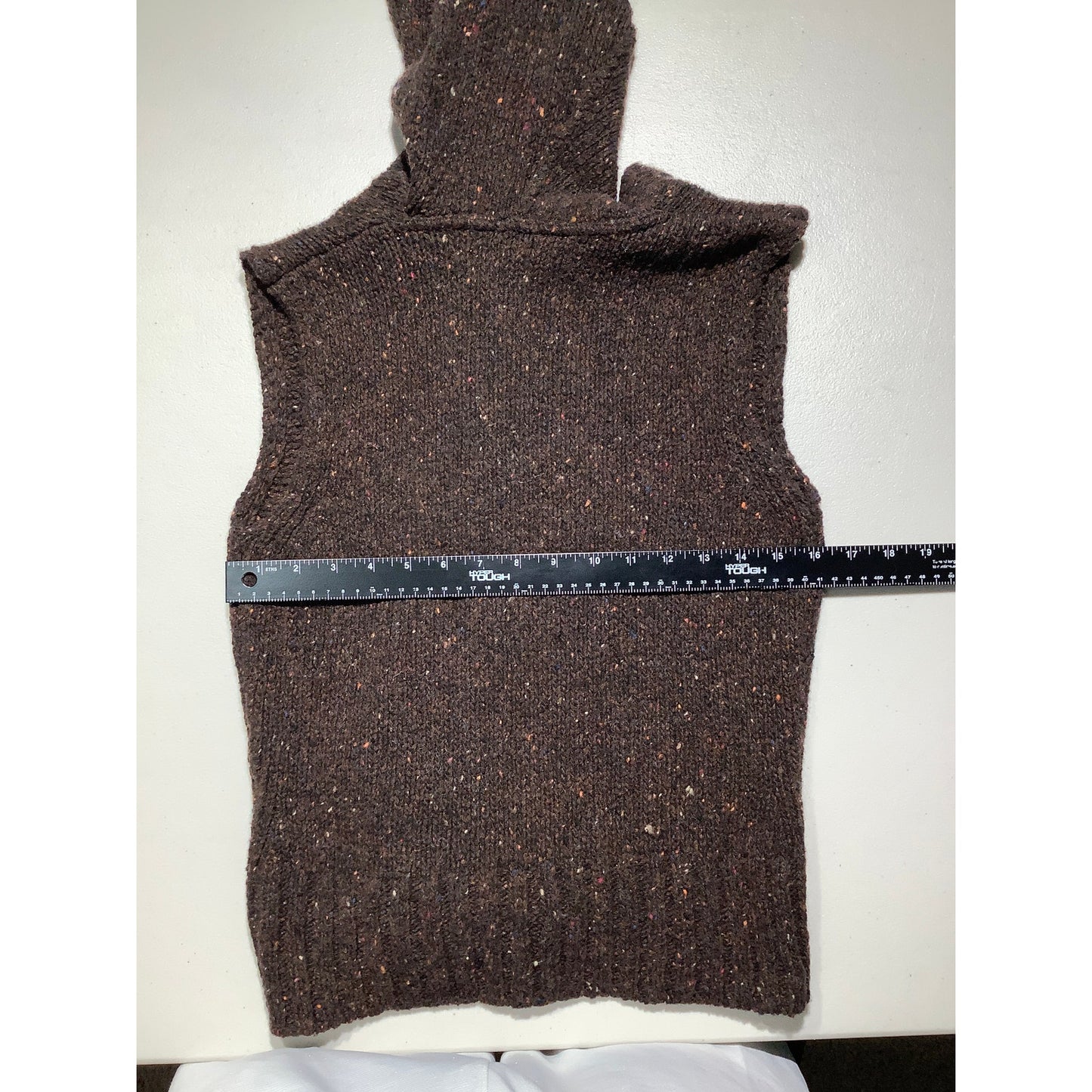 Talbots Confetti Knit Sleeveless Zip Hoodie Women Small — Cozy, Layering, Casual
