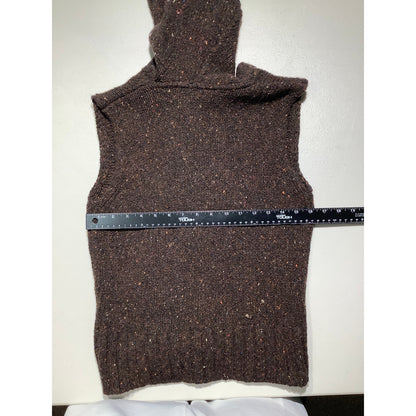 Talbots Confetti Knit Sleeveless Zip Hoodie Women Small — Cozy, Layering, Casual