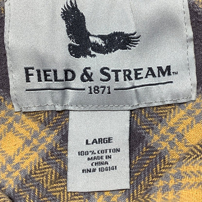 Field & Stream Plaid Flannel Shirt Men LG — Outdoor, Workwear, Classic