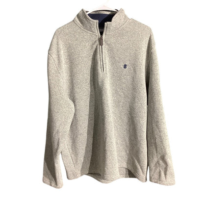 IZOD Gray Thermostat 1/4-Zip Fleece Sweater Men’s XXL — Preppy, Casual, Outdoor