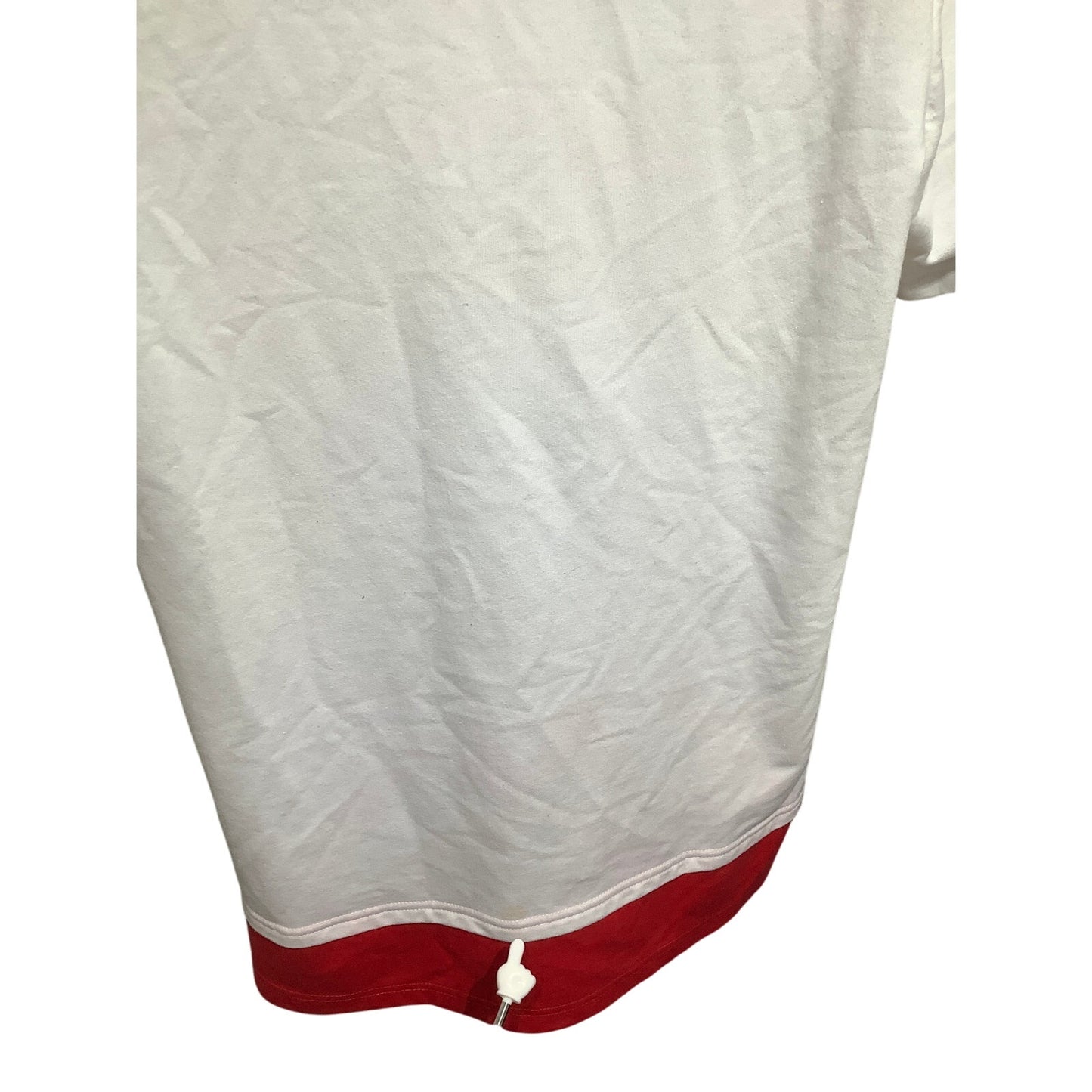 Caliber White and Red Distressed T-Shirt Size M - Streetwear, Urban, Edgy