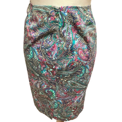 Talbots Petite Multicolor Paisley Skirt, Size 6P - Colorful, Vibrant, Casual