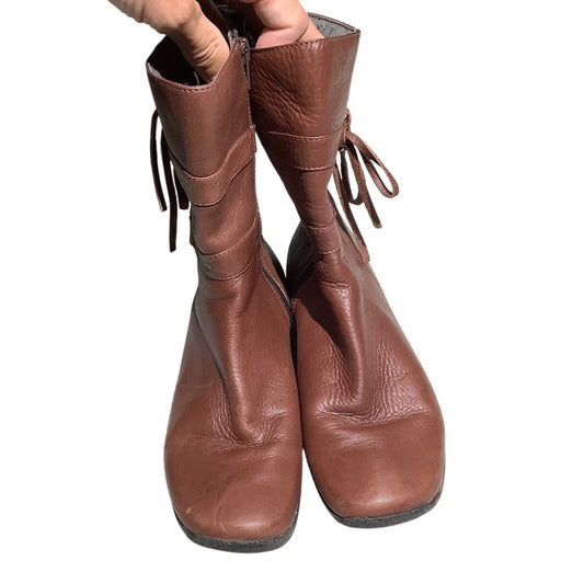 Clarks Brown Leather Zip Ankle Boots Women’s 8 — Comfort, Casual, Classic