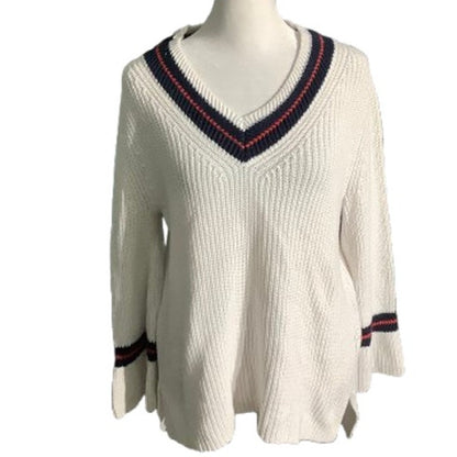 Cabi Ace Pullover Sweater Women’s Size Small – Tennis, Preppy, V-Neck