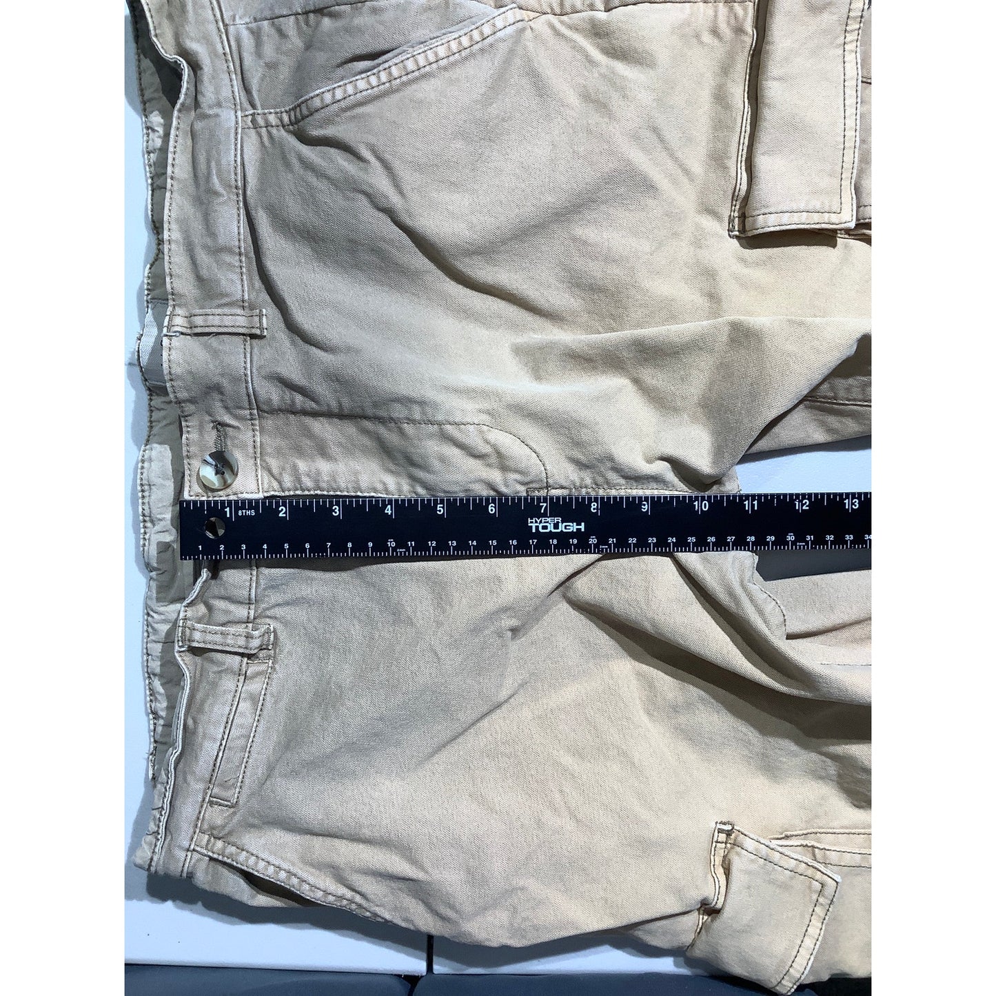JACHS Khaki Cargo Pants Men’s 38x30 — Casual Utility, Pockets, Outdoor Wear