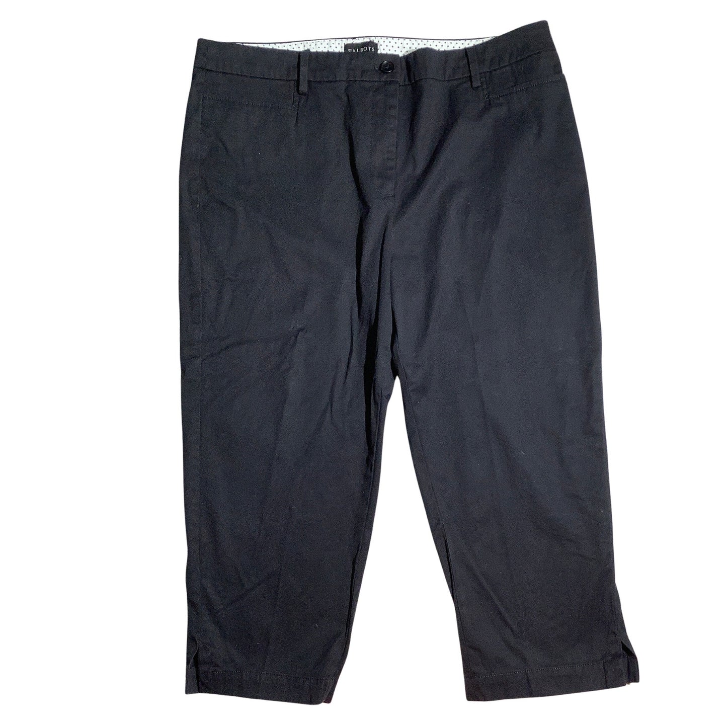 Talbots Perfect Skimmer Capris Women’s Size 14 Black — Classic, Stretch, Casual