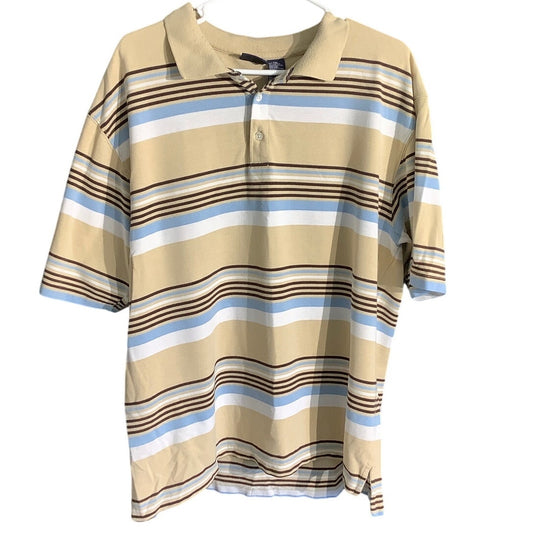 Bugle Boy Men's XXL Striped Collared Polo - Casual, Comfortable, Stylish