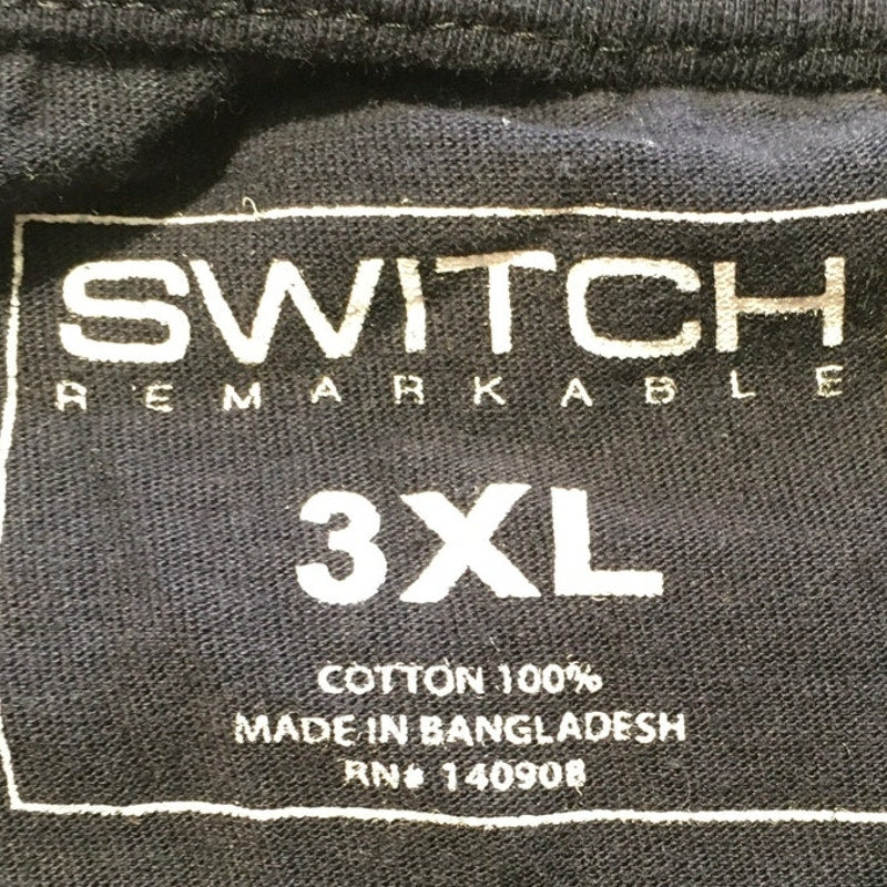 Switch Remarkable Black T-Shirt Size 3XL - Grunge, Streetwear, Edgy, Y2K