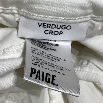 Paige Verdugo Crop White Jeans Size 32 - Minimalist, Comfortable, Versatile