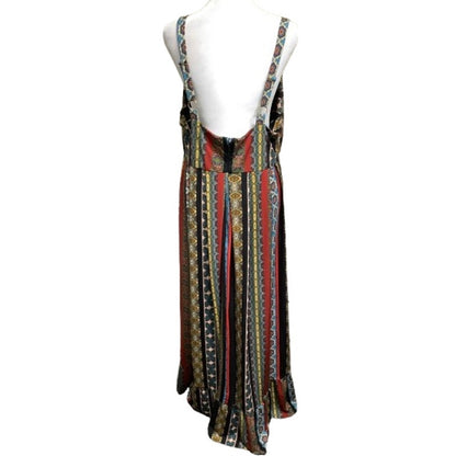 Tahari Multicolor Maxi Dress Size L - Boho, Statement, Fall Ready