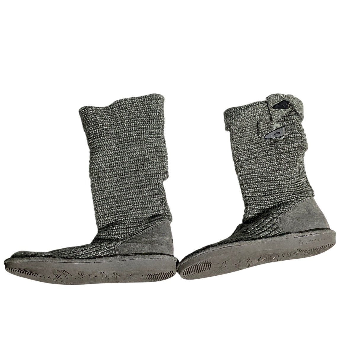 Bearpaw Knit Tall Boots Women’s Size 10 – Olive Green, Cozy, Foldable Shaft
