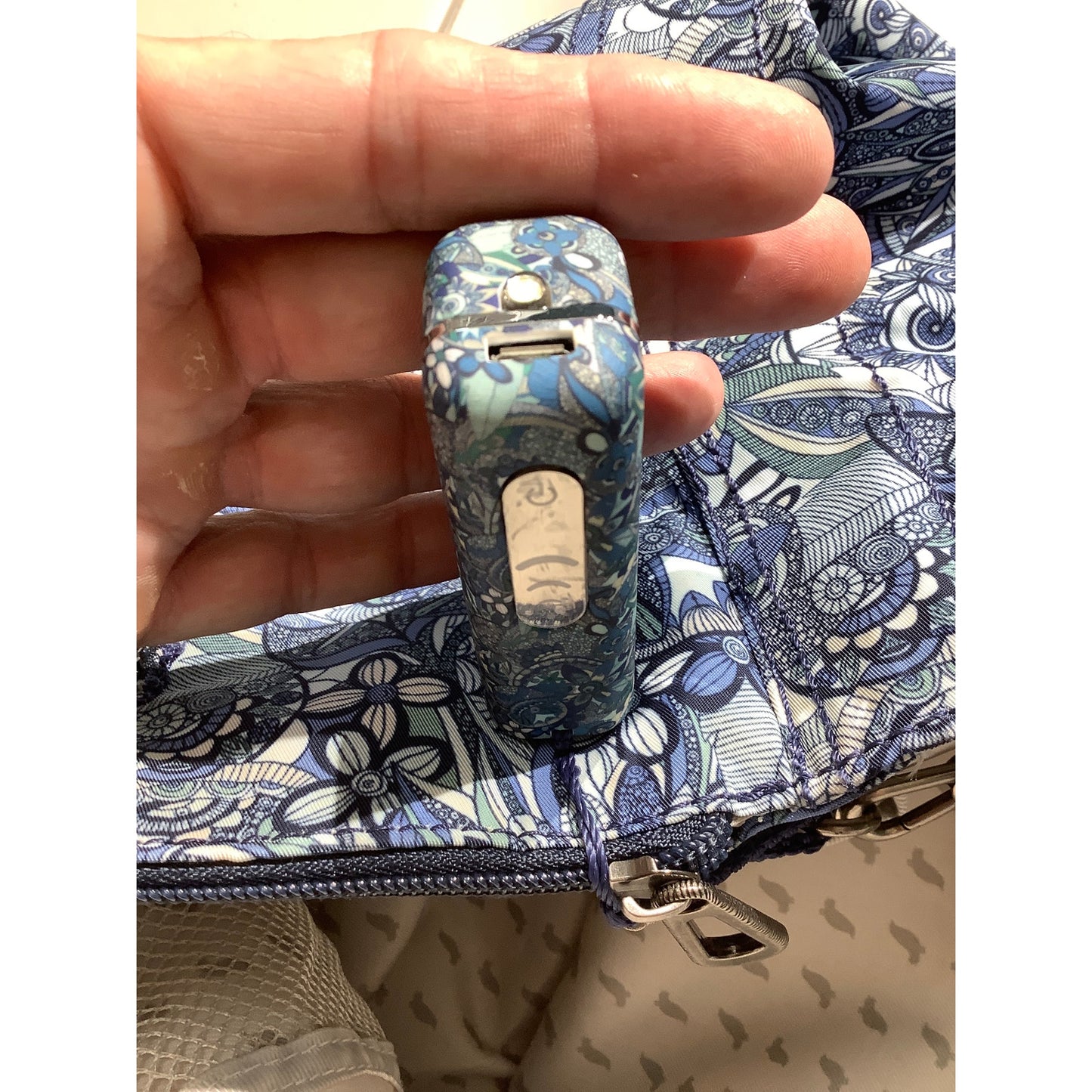 Sakroots Blue Floral Tote Bag – Boho, Travel, Multi-Pocket