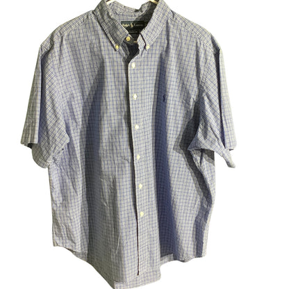 Ralph Lauren  Short Sleeve Button-Up Shirt Men’s XXL — Classic, Casual, Cotton