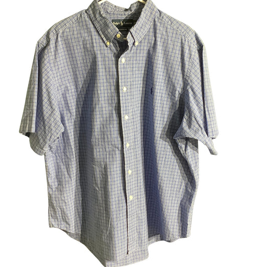 Ralph Lauren  Short Sleeve Button-Up Shirt Men’s XXL — Classic, Casual, Cotton