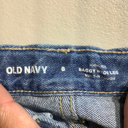 Old Navy Light Wash Wide Leg Jeans Kids Size 8 - Baggy, Vintage, Playful